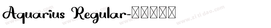Aquarius Regular字体转换